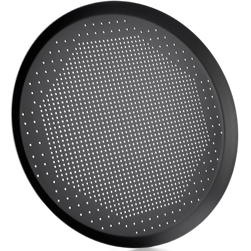 Beasea Pizza Pan 14 Inch, Perforated Pizza Pans with Holes, Heavy Duty Aluminum Alloy Round Pizza Crisper Pan Pizza Baking Tray Bakeware for Home Restaurant Kitchen - Image 1
